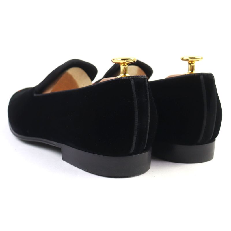 Louis Vuitton Hauteuil Line Velour Opera Shoes With LV Logo Embroidery Slip-on