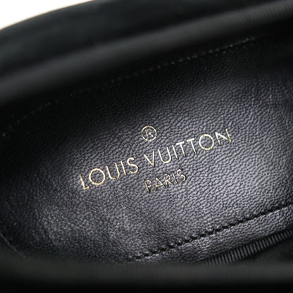 Louis Vuitton Hauteuil Line Velour Opera Shoes With LV Logo Embroidery Slip-on