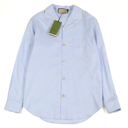 Gucci 22SS 664869 Cotton 100% GG Logo Embroidery Oxford Long Sleeve Shirt With
