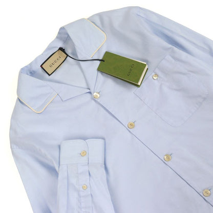 Gucci 22SS 664869 Cotton 100% GG Logo Embroidery Oxford Long Sleeve Shirt With