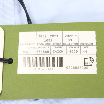 Gucci 22SS 664869 Cotton 100% GG Logo Embroidery Oxford Long Sleeve Shirt With