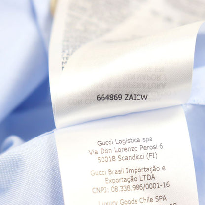 Gucci 22SS 664869 Cotton 100% GG Logo Embroidery Oxford Long Sleeve Shirt With