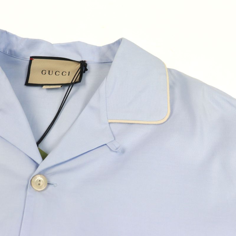 Gucci 22SS 664869 Cotton 100% GG Logo Embroidery Oxford Long Sleeve Shirt With
