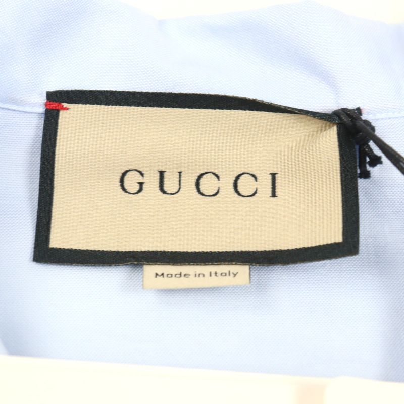 Gucci 22SS 664869 Cotton 100% GG Logo Embroidery Oxford Long Sleeve Shirt With