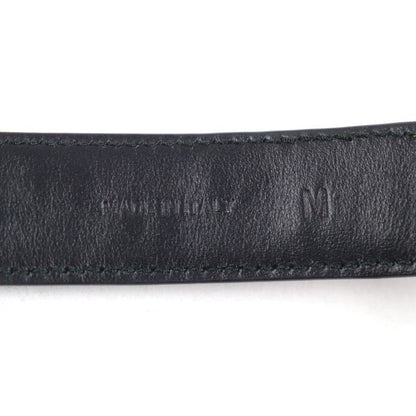 Prada 2yc022 Leather Triangle Logo Pet Collar Black Silver M With Box And