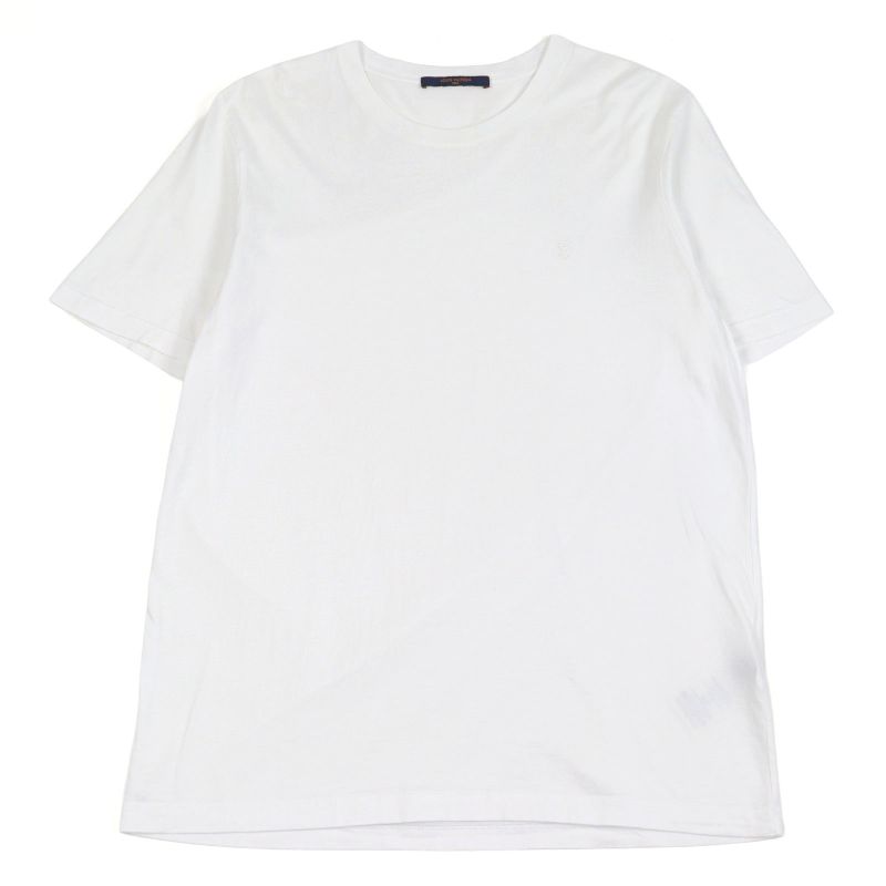 Louis Vuitton 2021 Hay50w 100% Cotton LV Circle Logo Embroidery Crew Neck Short