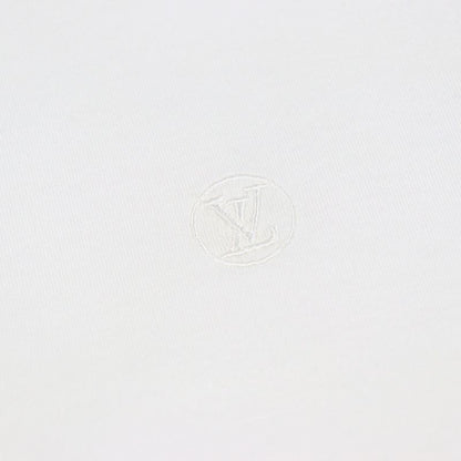 Louis Vuitton 2021 Hay50w 100% Cotton LV Circle Logo Embroidery Crew Neck Short