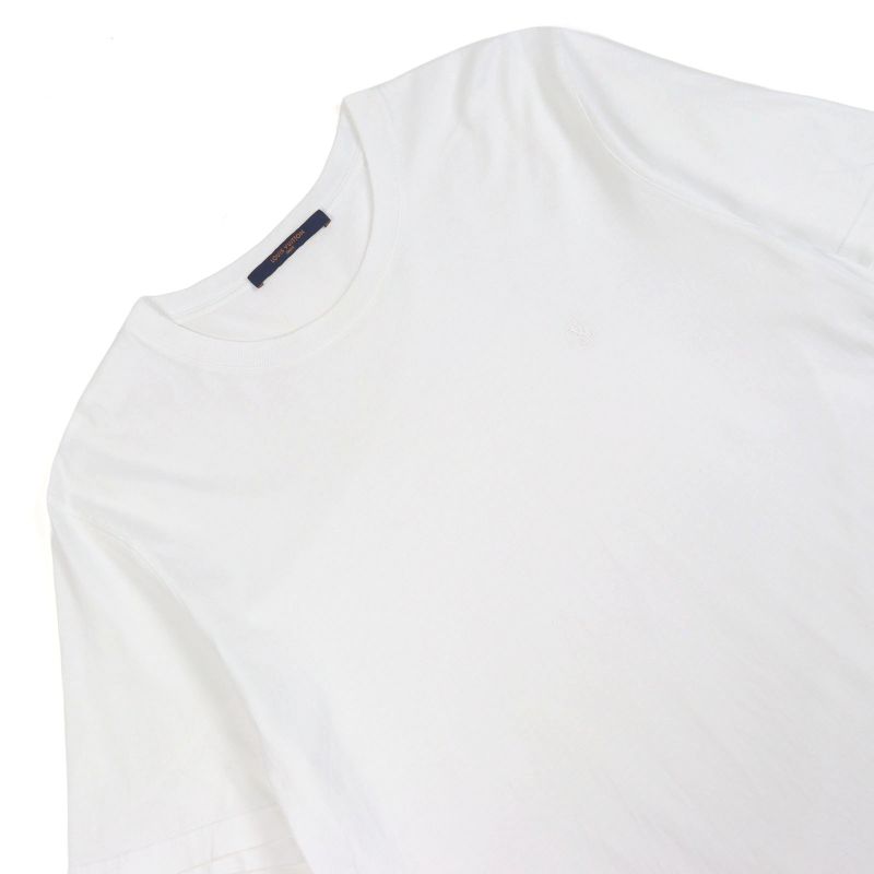 Louis Vuitton 2021 Hay50w 100% Cotton LV Circle Logo Embroidery Crew Neck Short