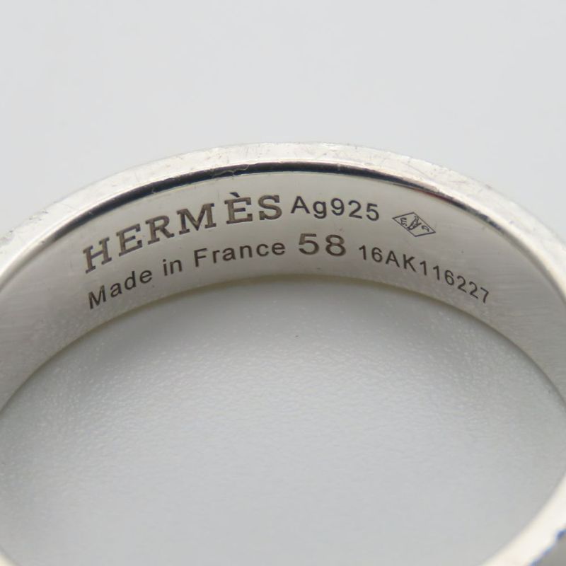 Hermes Ring / Ring Collier De Chien PM 58 Silver 925 Approx 5.0g Silver Studs