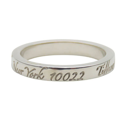 Tiffany & Co Ring / Ring Notes Narrow Ring New York Silver 925 Approx 2.7g
