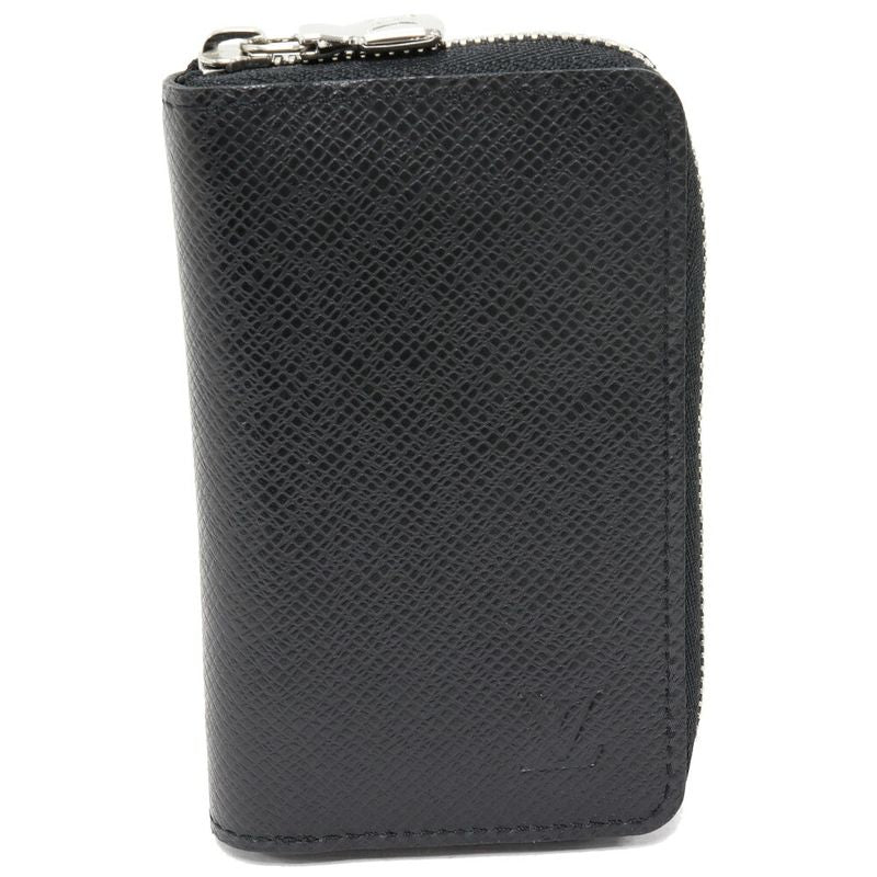 Louis Vuitton Coin Case Taiga Noir Black Zippy Coin Purse M30511