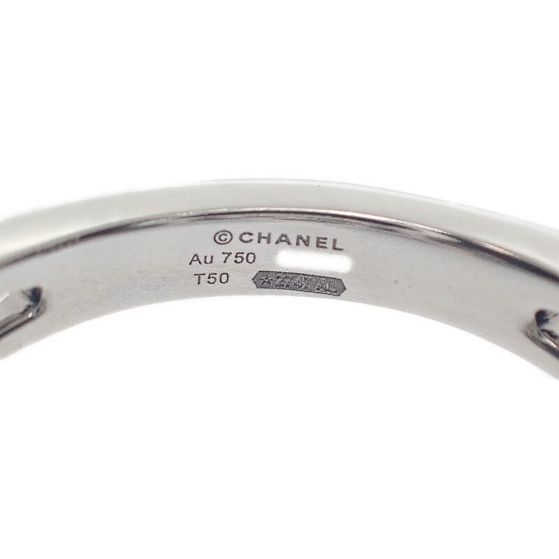 Chanel Camellia Diamond Ring J10807 Size 10 Size 50 Ring 18kwhite Gold 18K