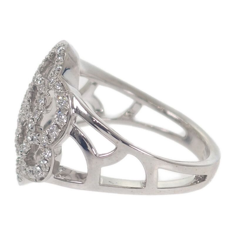 Chanel Camellia Diamond Ring J10807 Size 10 Size 50 Ring 18kwhite Gold 18K