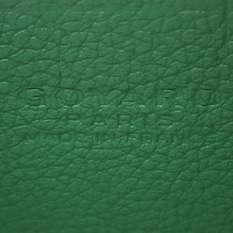 Goyard Plumet Pouch Wallet Herringbone Shoulder Bag Calf Goyardine Canvas Green