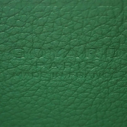 Goyard Plumet Pouch Wallet Herringbone Shoulder Bag Calf Goyardine Canvas Green