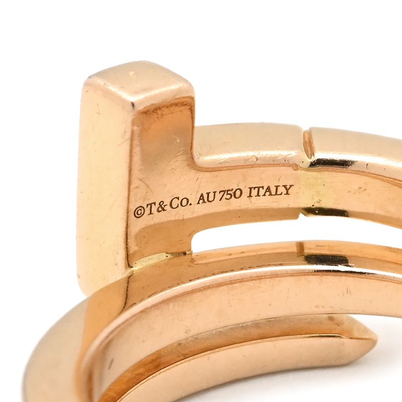 Tiffany & Co Tiffany & Co Ring T-Square Wrap 18k Pink Gold Diamonds Pink Gold
