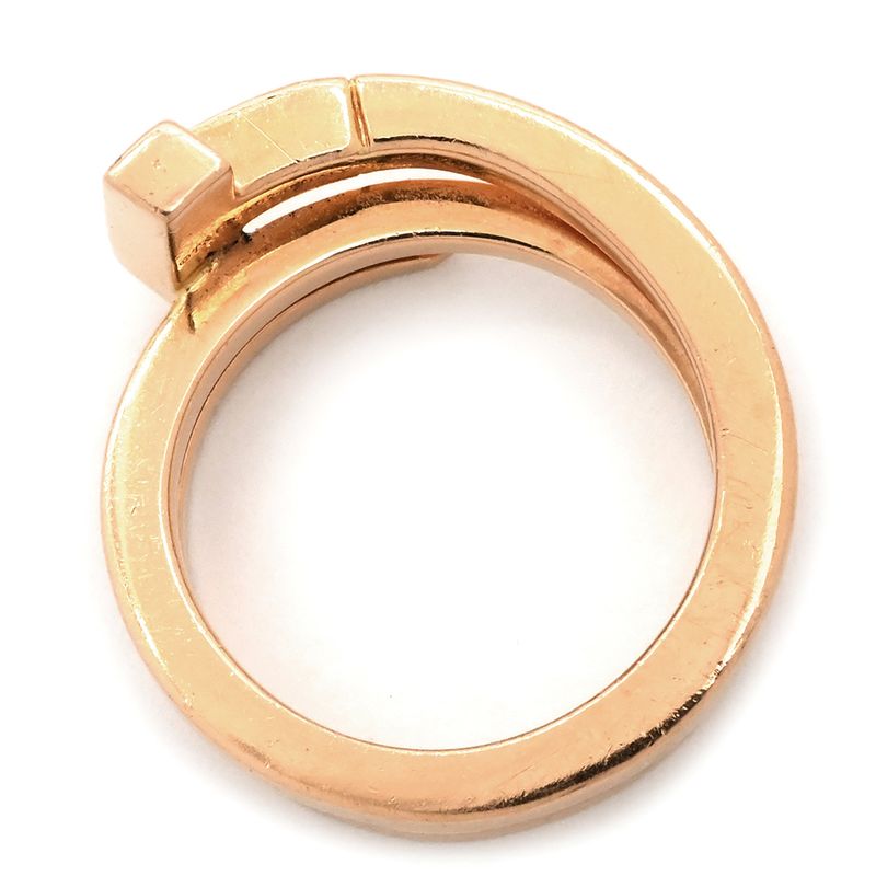 Tiffany & Co Tiffany & Co Ring T-Square Wrap 18k Pink Gold Diamonds Pink Gold