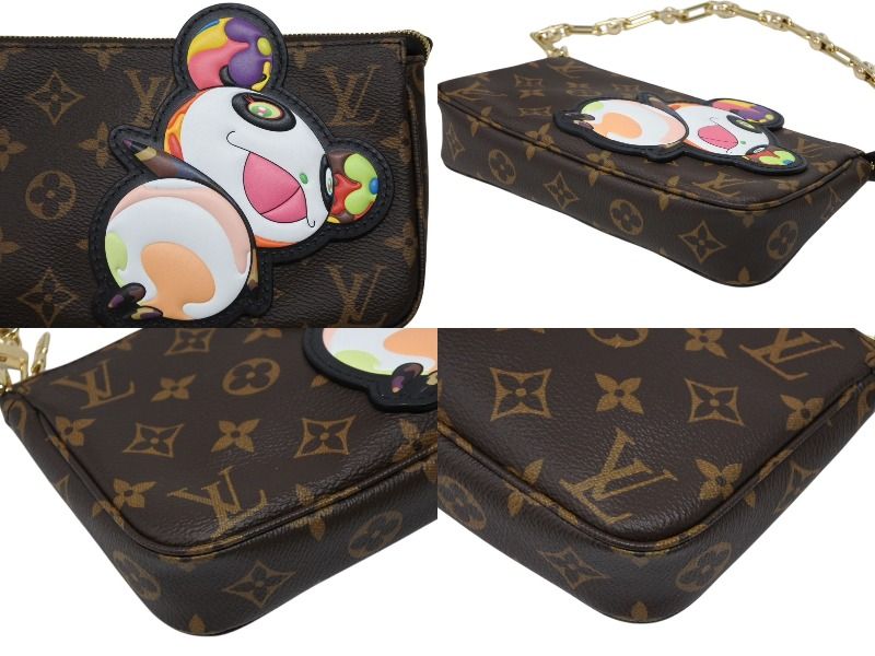 Louis Vuitton LV Takashi Murakami Monogram Panda Pochette Accessoires Pouch — view 7