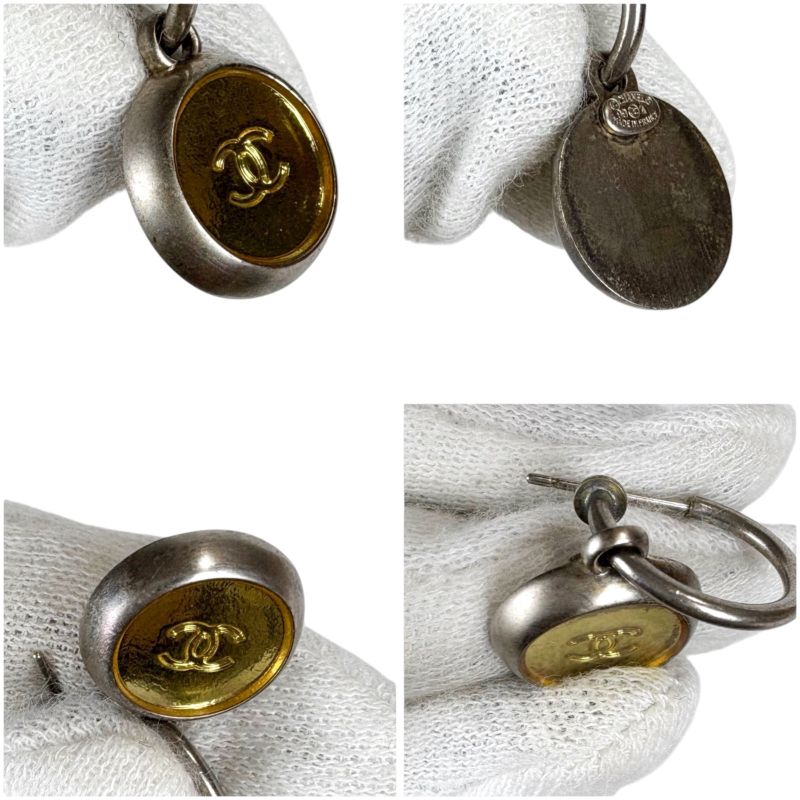 Chanel Coco Mark Hoop Earrings 1999 99A Swing Earrings Vintage
