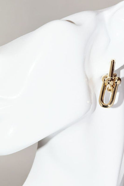 Tiffany & Co Earrings 18K Yellow Gold Hardware Large Link Earrings