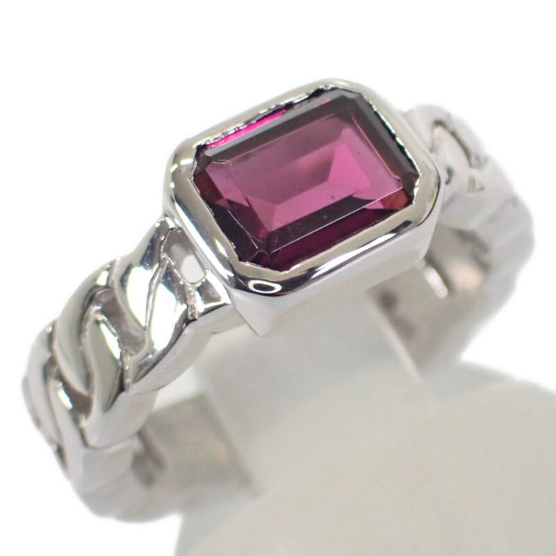 Chanel Première #11.5 Ring 18K White Gold White Gold Pink Garnet Ladies [A Rank