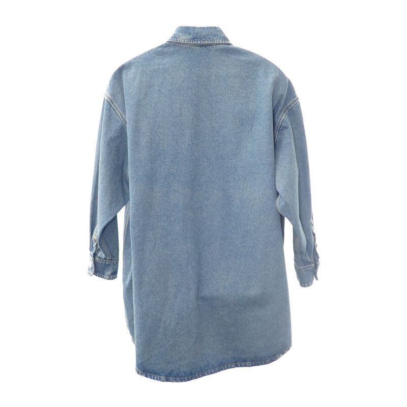 Prada Oversized Organic Denim 38 Gfc036_13z6_f0ban_s_ooo Long Sleeve Shirt