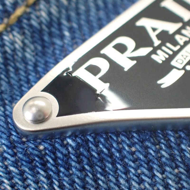 Prada Oversized Organic Denim 38 Gfc036_13z6_f0ban_s_ooo Long Sleeve Shirt