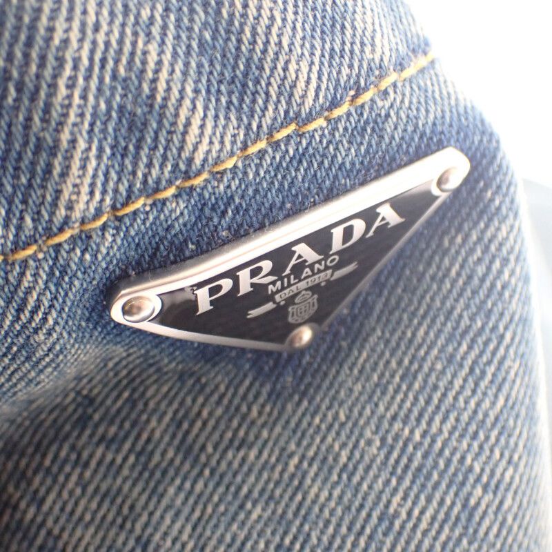 Prada Oversized Organic Denim 38 Gfc036_13z6_f0ban_s_ooo Long Sleeve Shirt