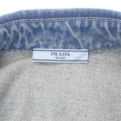 Prada Oversized Organic Denim 38 Gfc036_13z6_f0ban_s_ooo Long Sleeve Shirt