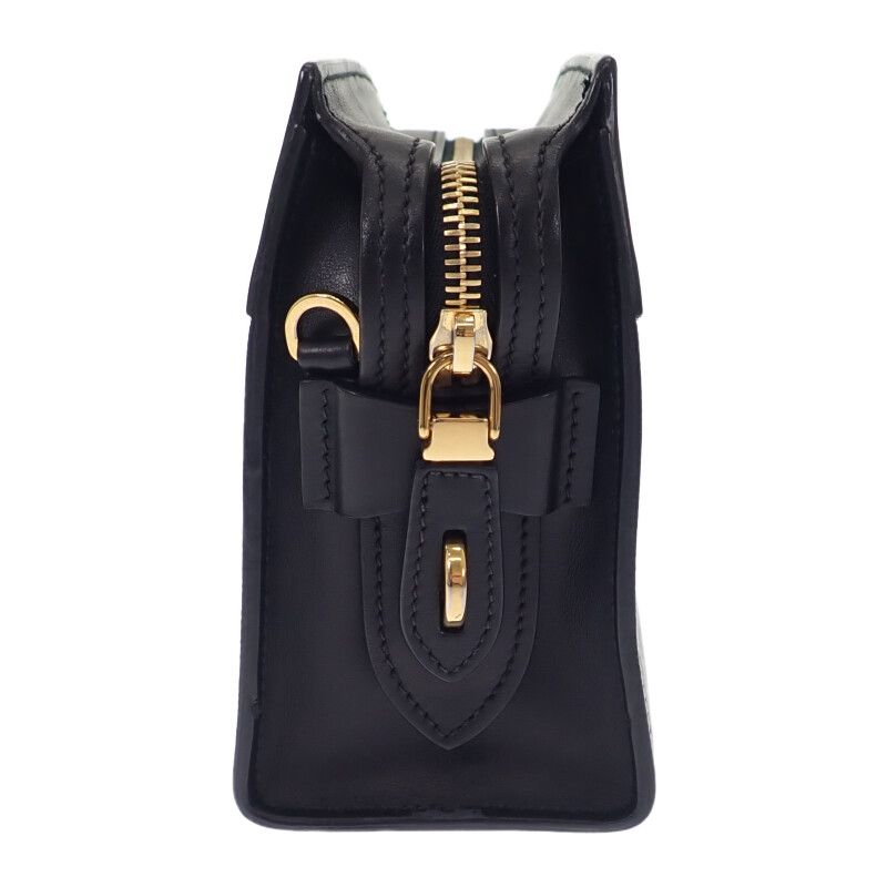 Prada Esplanade Bag 1bh043 Shoulder Bag Saffiano Gray Black Ladies [AB Rank