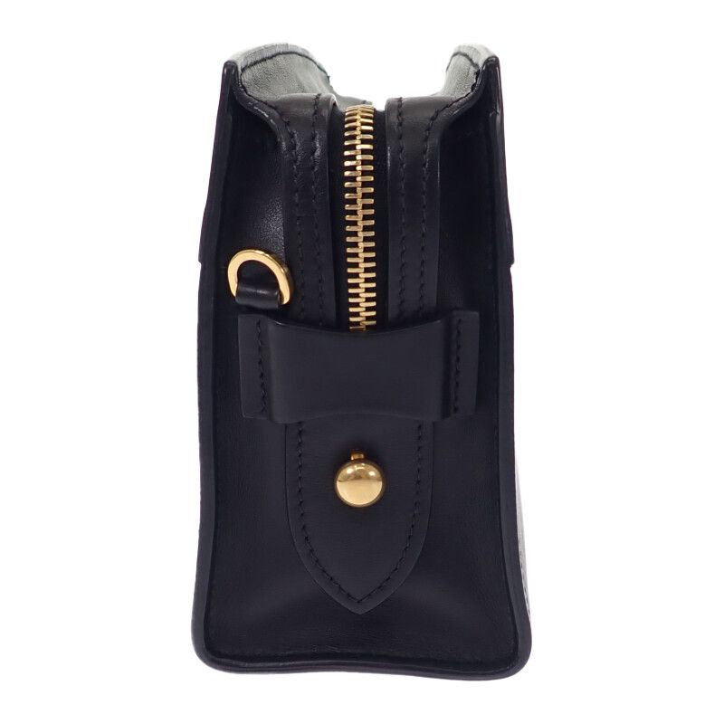 Prada Esplanade Bag 1bh043 Shoulder Bag Saffiano Gray Black Ladies [AB Rank