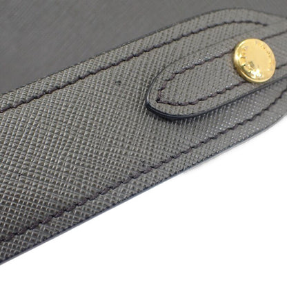 Prada Esplanade Bag 1bh043 Shoulder Bag Saffiano Gray Black Ladies [AB Rank