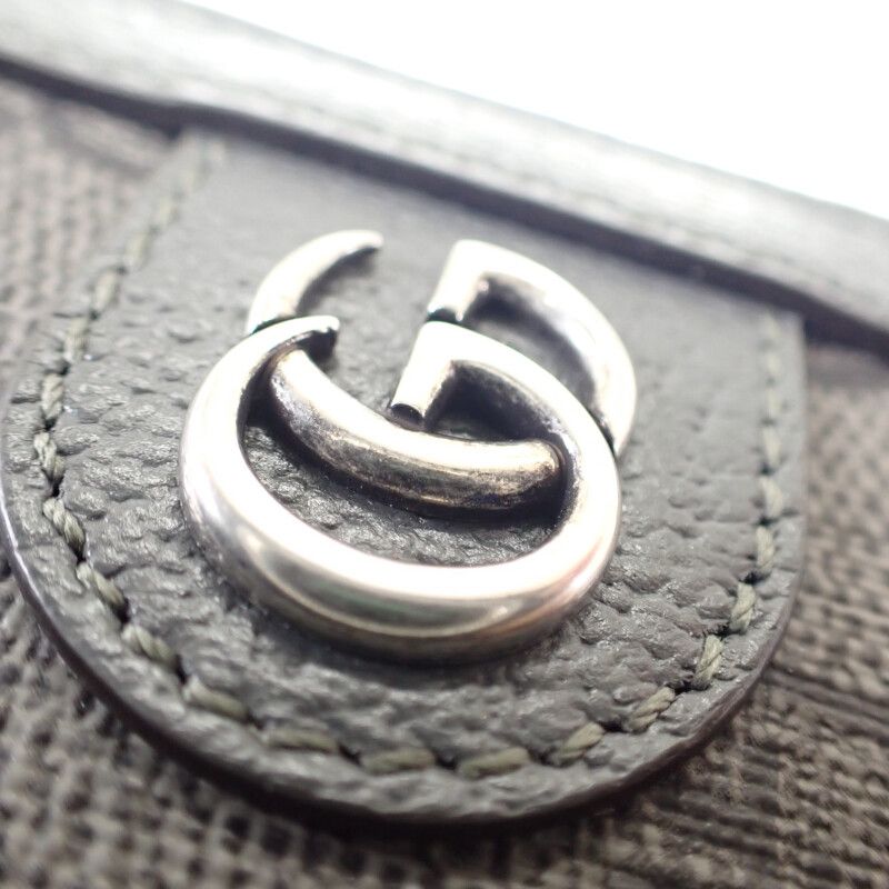 Gucci GG Coin Wallet 760238 Bifold Wallet GG Supreme Canvas Leather Gray Men