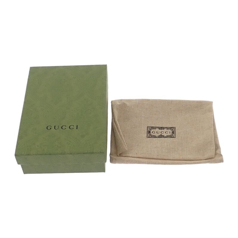Gucci GG Coin Wallet 760238 Bifold Wallet GG Supreme Canvas Leather Gray Men
