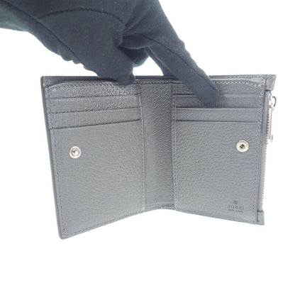 Gucci GG Coin Wallet 760238 Bifold Wallet GG Supreme Canvas Leather Gray Men