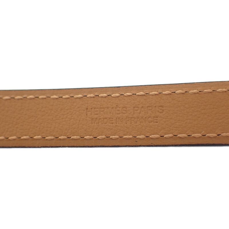 Hermes Pop H15 H081087 Belt Vaux Epson Black Gold Hardware Ladies [SA Rank