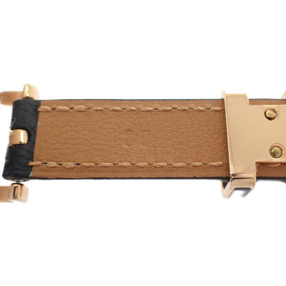 Hermes Pop H15 H081087 Belt Vaux Epson Black Gold Hardware Ladies [SA Rank