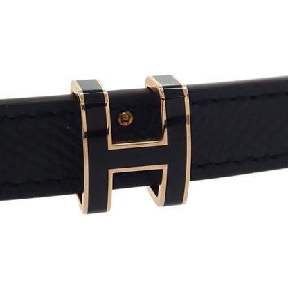Hermes Pop H15 H081087 Belt Vaux Epson Black Gold Hardware Ladies [SA Rank