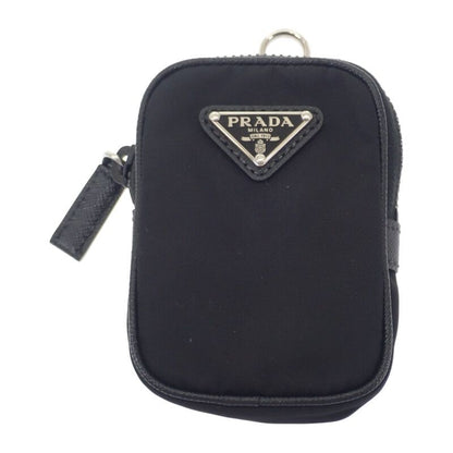 Prada Re-nylon 2vh133 Shoulder Bag Nylon Saffiano Black Silver Hardware Ladies