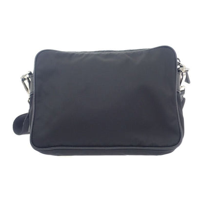 Prada Re-nylon 2vh133 Shoulder Bag Nylon Saffiano Black Silver Hardware Ladies