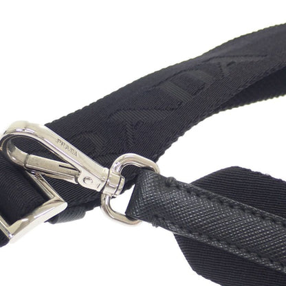 Prada Re-nylon 2vh133 Shoulder Bag Nylon Saffiano Black Silver Hardware Ladies