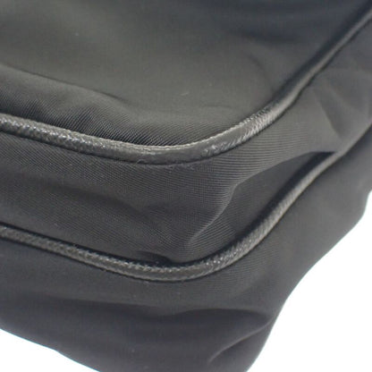 Prada Re-nylon 2vh133 Shoulder Bag Nylon Saffiano Black Silver Hardware Ladies