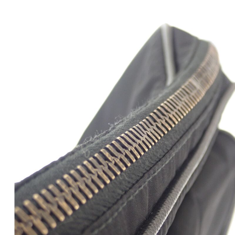 Prada Re-nylon 2vh133 Shoulder Bag Nylon Saffiano Black Silver Hardware Ladies