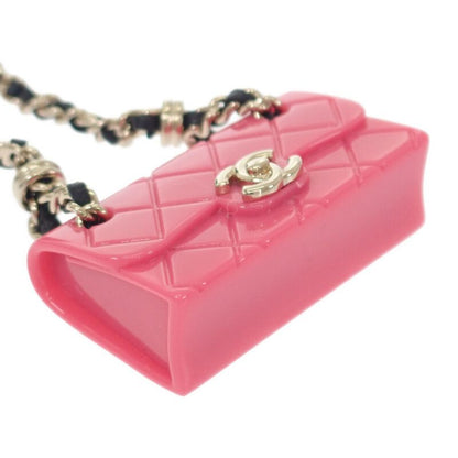 Chanel Matelasse Chain Bag Aba121 Bag Charm Resin Pink Ladies [ranked A