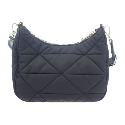 Prada Padette Nylon 1bc151 Shoulder Bag Black Silver Hardware Women's Gift