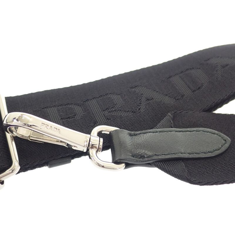 Prada Padette Nylon 1bc151 Shoulder Bag Black Silver Hardware Women's Gift