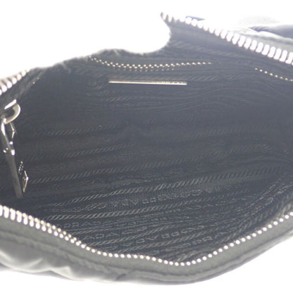 Prada Padette Nylon 1bc151 Shoulder Bag Black Silver Hardware Women's Gift