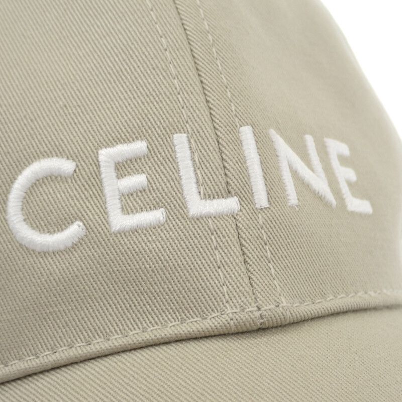 Celine Baseball 2aus9228r.02bg Cap Cotton Beige Men Ladies Hat Logo Sporty Gift