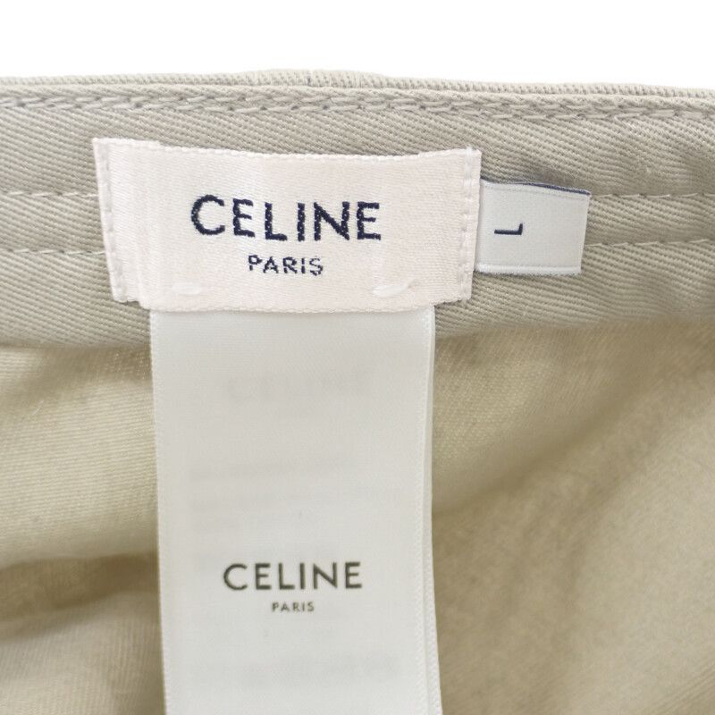 Celine Baseball 2aus9228r.02bg Cap Cotton Beige Men Ladies Hat Logo Sporty Gift