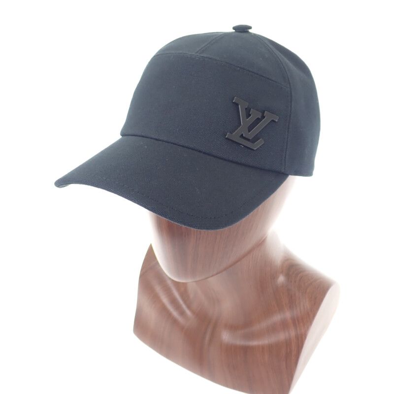 Louis Vuitton Aerogram 58 M77124 Cap Cotton Black Men's Women's [grade A
